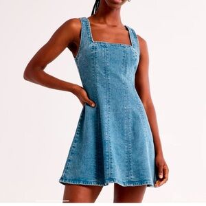 Abercrombie Mika Squareneck Denim Mini Dress